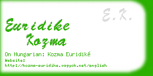 euridike kozma business card